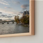 "sunset seine " - Art Print in cotton candy by Crystal Lynn Collins - Frame Close-up