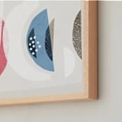 "Abstract No.16" - Art Print in Pink & Blue by Francesca Iannaccone - Frame Close-up