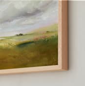 "Rolling Meadow" - Art Print in Pear by Lindsay Megahed - Frame Close-up