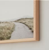"Highland Prairie I" - Art Print in wheat by Kamala Nahas - Frame Close-up