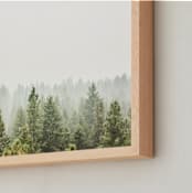 "The Forest Thought the Trees" - Art Print in Pine Green by Jennifer Bush - Frame Close-up