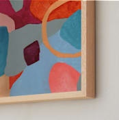 "Aspiration" - Art Print in orange burgundy by FERNANDA MARTINEZ - Frame Close-up