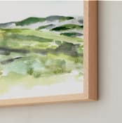 "The Bluffs" - Art Print in coastal grass by Jenny Partrite - Frame Close-up