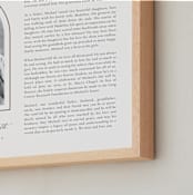 "Crossed Arch Obituary Print" - Custom Foil Print in White by Sarah Brown - Frame Close-up