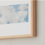 "Cumulus" - Art Print in White by Lynne Millar - Frame Close-up
