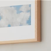 "Cumulus" - Art Print in White by Lynne Millar - Frame Close-up
