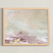 "Vanilla Rose No. 1" - Art Print in Warm Sand by Julia Contacessi - Framed