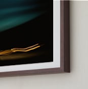 "Night Drive" - Art Print in Neon Lights by Rachel Marie Keba - Frame Close-up