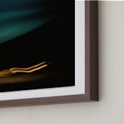 "Night Drive" - Art Print in Neon Lights by Rachel Marie Keba - Frame Close-up