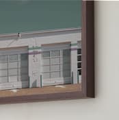 "oil change" - Art Print in verdigris by Maja Cunningham - Frame Close-up