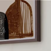 "Two vases" - Art Print in Earth brown by Bethania Lima - Frame Close-up