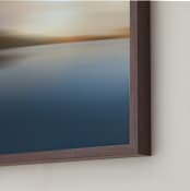 "Morning Glow" - Art Print in Deep Lake Blue by Karen Kaul - Frame Close-up