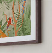 "Jungle Fun" - Art Print in White by Stevee Gomez - Frame Close-up