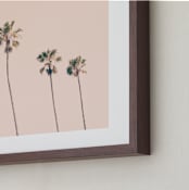 "Pink Sky & Palms" - Art Print in blush pink by Caroline Mint - Frame Close-up