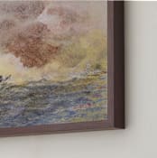 "Dhow Ship" - Art Print in lake by Ramnik Velji - Frame Close-up