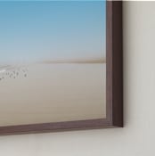 "Sandpipers on Wells Beach in Maine" - Art Print in Beach Day Sky Blue by Mary Ann Glynn-Tusa - Frame Close-up