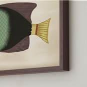 "Poissons No. 4" - Art Print in Antique by Jessie Burch - Frame Close-up