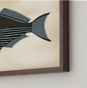 "Poissons No. 5" - Art Print in Antique by Jessie Burch - Frame Close-up