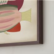 "Poissons No. 6" - Art Print in Antique by Jessie Burch - Frame Close-up