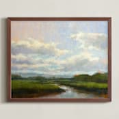 "Afternoon Light" - Art Print in Sky by Wendy Keller - Framed