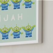 "Disney and Pixar's Toy Story Aliens" - Personalized Art Print in Wasabi by Vivian Yiwing - Frame Close-up