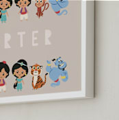 "Disney's Aladdin & Friends" - Personalized Art Print in Desert by Vivian Yiwing - Frame Close-up