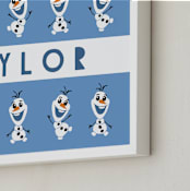 "Disney's Olaf Song" - Personalized Art Print in Frost by Vivian Yiwing - Frame Close-up