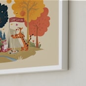 "Disney's Pooh Goes Camping" - Personalized Art Print in Honey by Morgan Ramberg - Frame Close-up