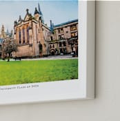 "Custom Campus Landscape with Text" - Custom Print in Paper by Minted - Frame Close-up