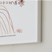 "Your Drawing As Foil Art Print" - Custom Foil Print in Rose Gold by Minted - Frame Close-up