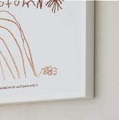 "Your Drawing As Foil Art Print" - Custom Foil Print in Rose Gold by Minted - Frame Close-up