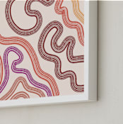"Textured Journey" - Art Print in Blush by Emili Alfieri - Frame Close-up