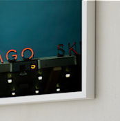 "Chicago Sky" - Art Print in Midnight Sky by E Melko - Frame Close-up