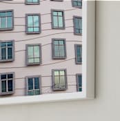"Windows" - Art Print in Light Pink by Igor - Frame Close-up