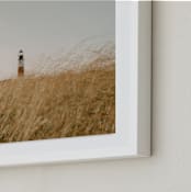 "Sankaty Lighthouse" - Art Print in Wheat by Chelsea Victoria - Frame Close-up