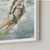 "Underwater" - Art Print in Aqua by Lulaloo - Frame Close-up