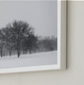 "Seeing Snow" - Art Print in Flurry by E Melko - Frame Close-up