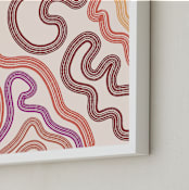"Textured Journey" - Art Print in Blush by Emili Alfieri - Frame Close-up