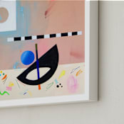"METHOD IN THE MADNESS" - Art Print in Peach by Keren Toledano - Frame Close-up