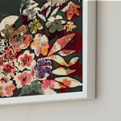 "Fusion Bouquet" - Art Print in Deep Green by Bethania Lima - Frame Close-up