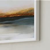 "Skiff" - Art Print in Marine Blue by Mya Bessette - Frame Close-up