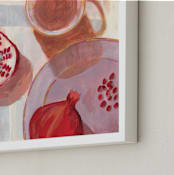 "Pomegranate Flatlay Study" - Art Print in Pomegranate Red by Kinga Subject - Frame Close-up