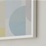 "Hustle Bustle" - Art Print in Neutral Natural by Jennifer Morehead - Frame Close-up