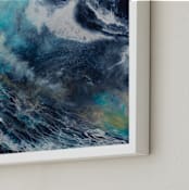 "Oceana" - Art Print in Ocean Blue by Alice Lin - Frame Close-up
