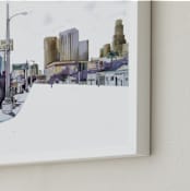 "Los Angeles streets" - Art Print in Eggplant by Viktoria Eperjesi - Frame Close-up