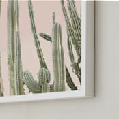 "Peachy Cactus Print" - Art Print in Peach by Wilder California - Frame Close-up