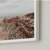 "Desert Horizon" - Art Print in Sand by Jamie Lollback - Frame Close-up