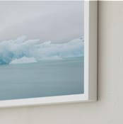 "Ice Age" - Art Print in Pale Blue Grey by Irene Suchocki - Frame Close-up