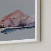 "Across The Lake |" - Art Print in Dove Grey by Synnöve Seidman - Frame Close-up