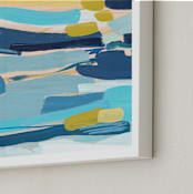 "Flatlands" - Art Print in Process Blue by Katie Craig - Frame Close-up